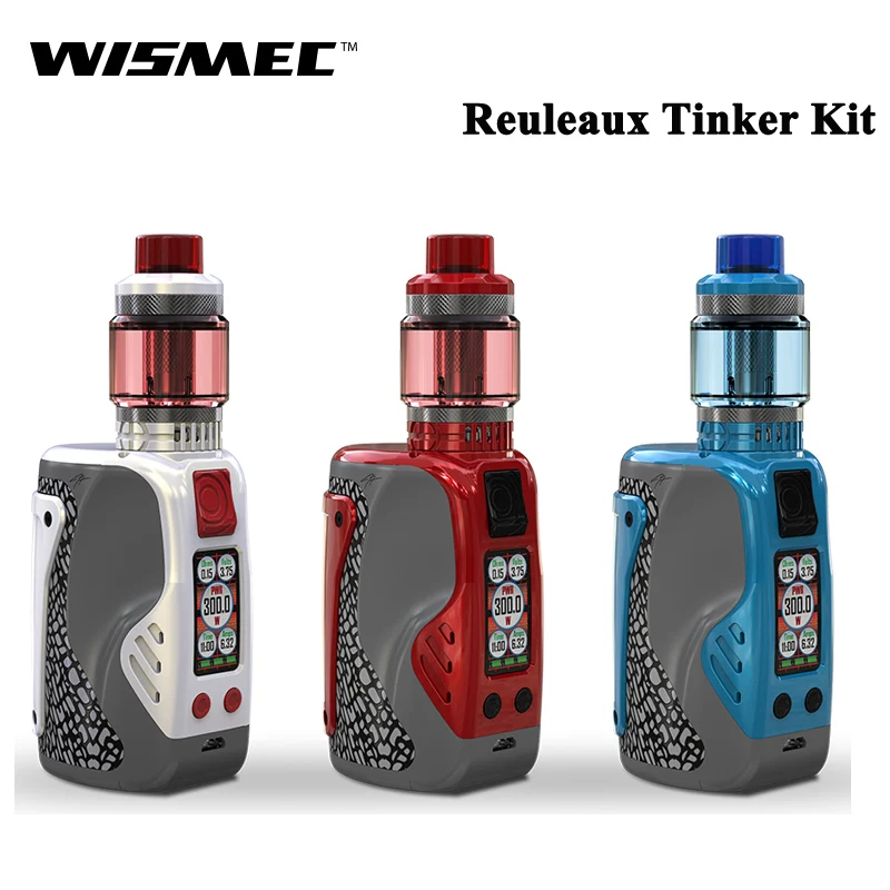 

Original Wismec Reuleaux Tinker Kit 300W REULEAUX TINKER Box MOD with 6.5ml Column Tank Electronic Cigarette Vape Vaporizer