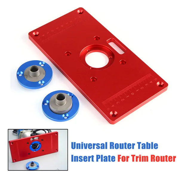 Multifunctional Red Aluminium Alloy Router Table Insert Plate For Woodworking Engraving Machine