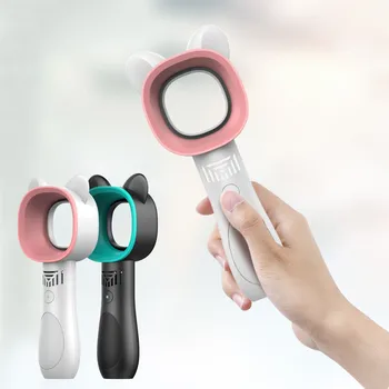 

Besegad Cute Cat-ear Style USB Rechargeable Mini Handheld Bladeless Cooling Fan for School Office Home Indoor Outdoor Use