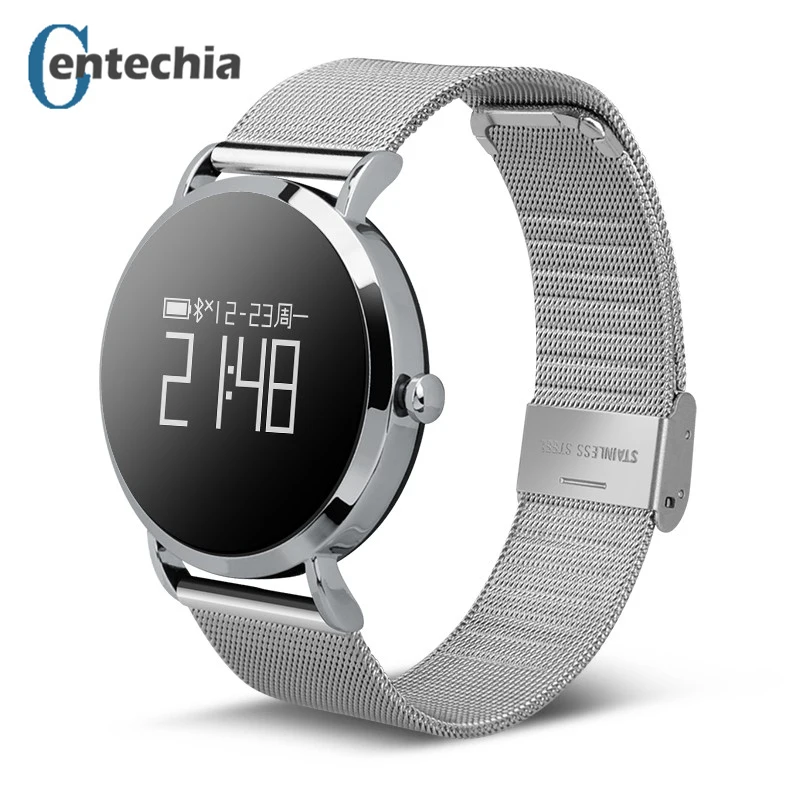 

Smart Wristband men waterproof Heart Rate health Monitor Pedometer smartwatch with steel/leather strap watch for Android ios