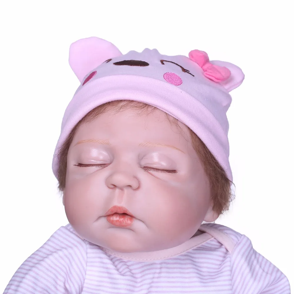 NPK реалистичные 2" Reborn Baby куклы полностью силиконовые виниловые тела куклы для младенцев водонепроницаемые игрушки для девочек выглядит как спящие bebes Reborn