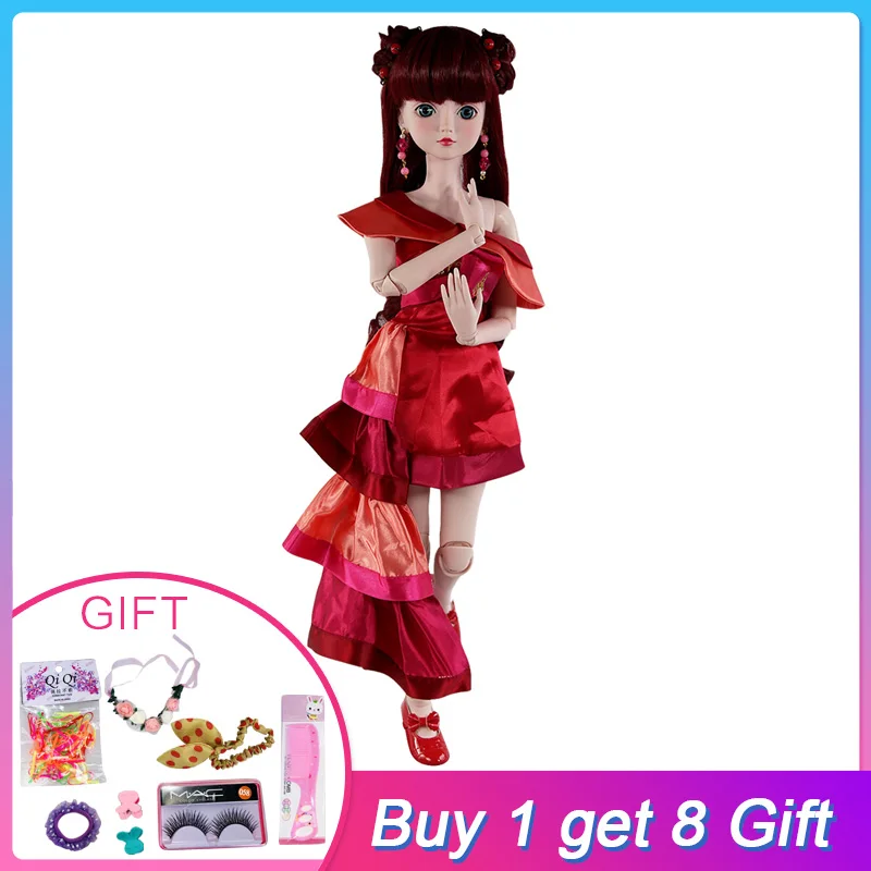 

Ucanaan 1/3 BJD/SD Doll 19 Ball Jointed Dolls With All Outfits Accessories Dressup Toys for Girl Gift Collection