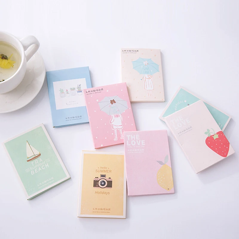 50pcs face Makeup Remover Oil Control Absorb Film Tissue Cleansing Paper Face Deep Clean Tool
