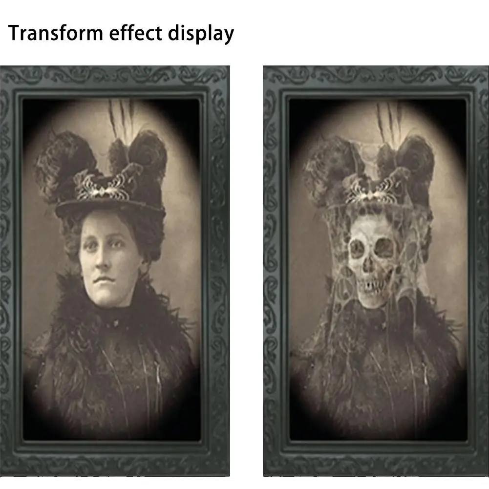 38x25 см 3D лица изменение фото с фоторамка Хэллоуин бар дом с привидениями реквизит стены украшения реквизита для Хэллоуина - Цвет: M