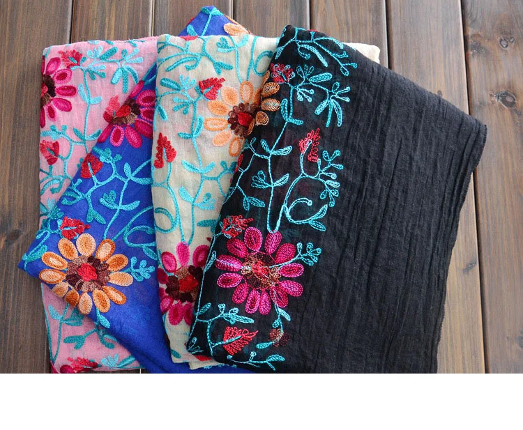 2016 Woman Scarves/Scarf India Nepal Tourism silk scarf embroidered