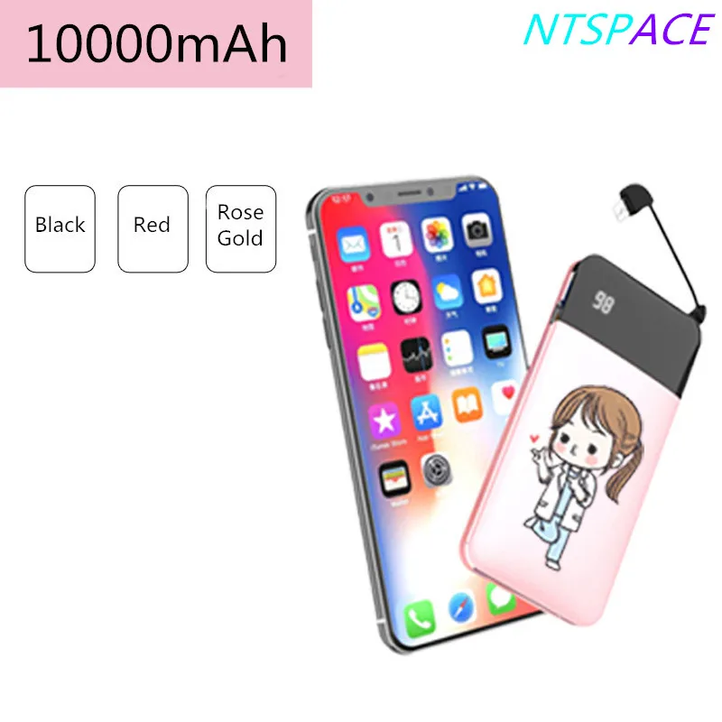 

10000mAh Power Bank Charging Treasure For iPhone Samsung Extended Phone Battery Power Charger For Huawei/Xiaomi External Battery