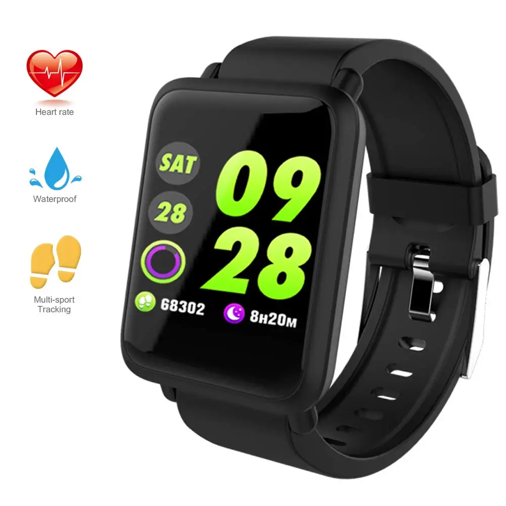 

Waterproof Sport Fitness Tracker Heart Rate Blood Pressure Bluetooth Smart Watch Pedometer Tracker Smart Bracelet Android IOS