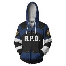 Fashion Hot sales Resident Evil Hoodies 3D Print Men Hoodie Hoody Man Hip Hop Casual Coat Sweatshirts with Zipper Plus Size 5XL