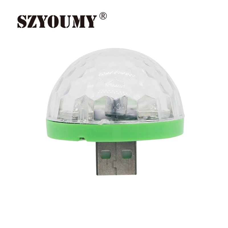 SZYOUMY Mini USB микрофон для караоке цветной яркий свет настоящий красочный Неон изменение цвета освещения вместе с музыкальным ритмом