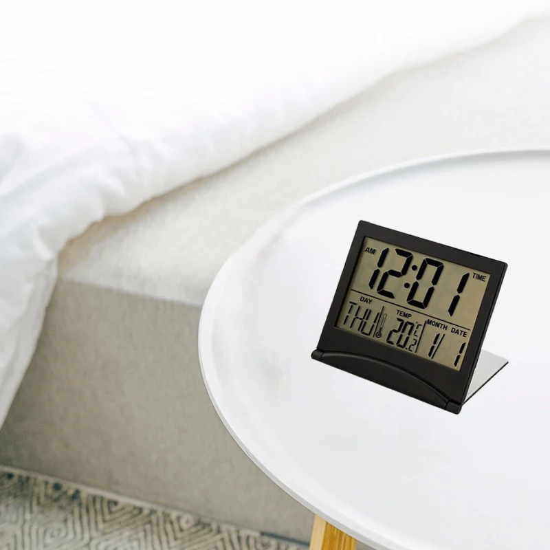 

Calendar Display Alarm Clock Electronic Small Loud Digital Weather Station Desk Temperature Travel Ectronic Mini Clock
