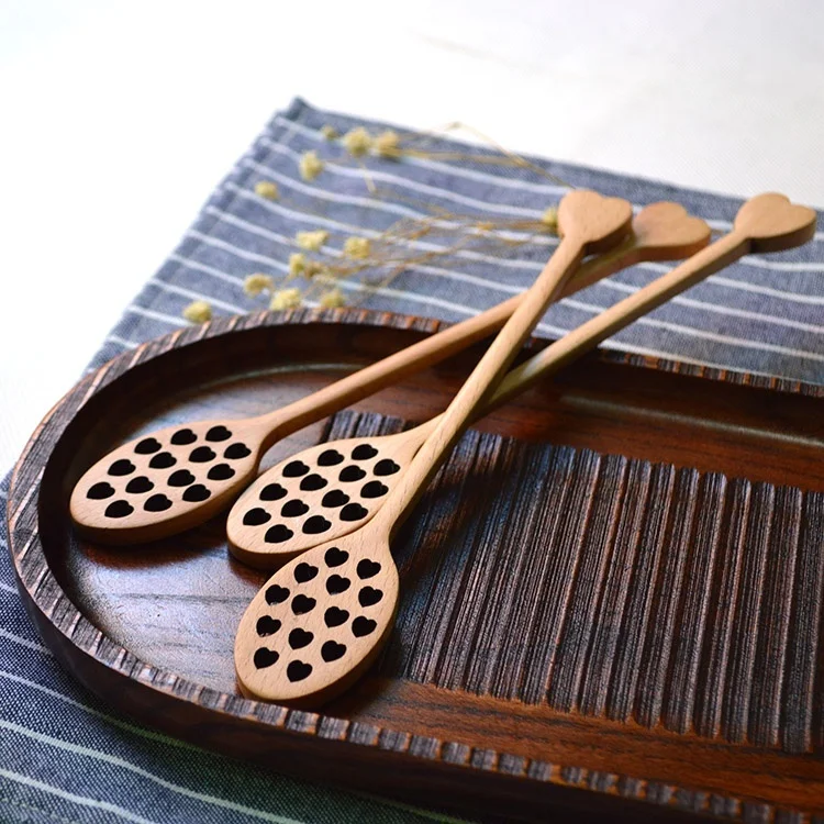 Wood Honey Dipper Spoon