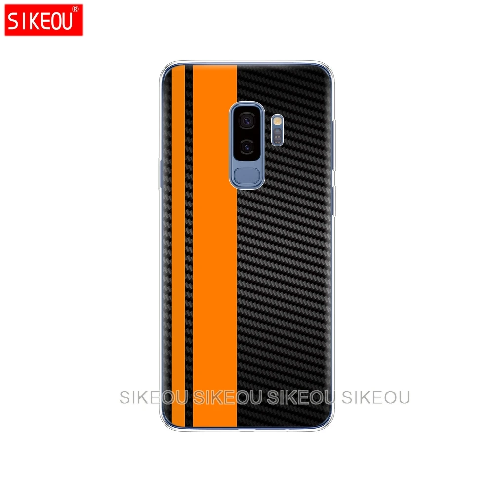 Силиконовый чехол для Samsung Galaxy S9 S8 S7 S6 edge S5 S4 S3 PLUS телефона с принтом из углеродного