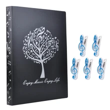 Sheet Music Music Score Sheet Storage and 5 Music Note Clips for Musical Instrument Playing Sheet Music Music Score Sheet Storage and 5 Music Note Clips for Musical Instrument Playing