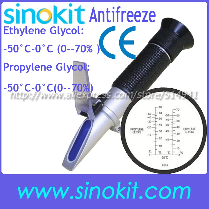Refractometers Tools Professional Ethylene Glycol/Propylene Glycol Antifreeze Refractometer RHA