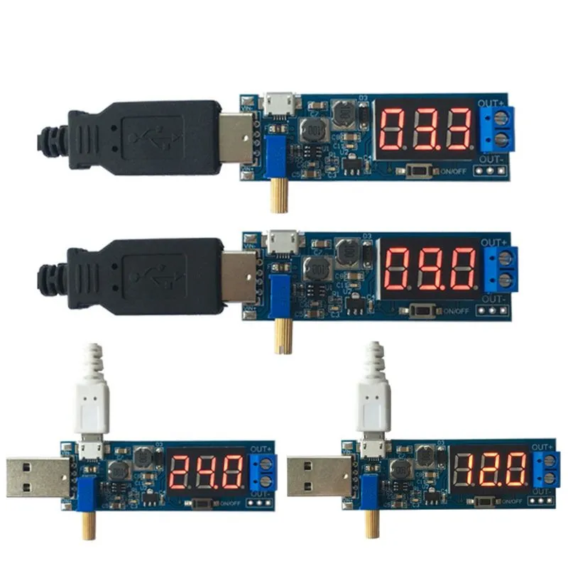 USB повышающий/уменьшающий модуль питания DC-DC 5 В до 1 2 в-24 Регулируемый