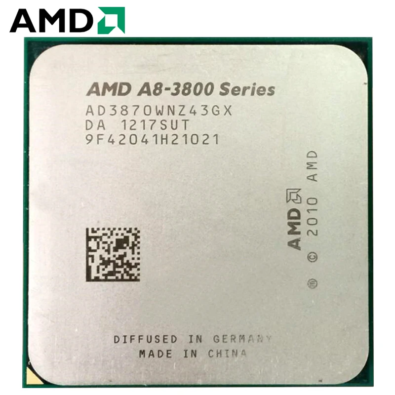 Четырехъядерный процессор AMD A8-Series A8 3870 A8-3870K A8 3870K 3,0 GHz AMD Radeon APU A8 AD3870WNZ43GX гнездо FM1