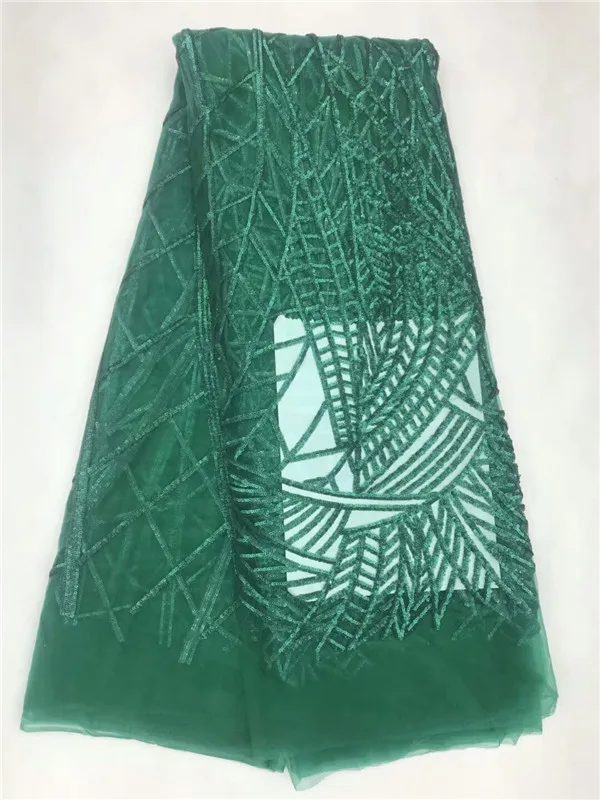 Flower Sequined Style African Mesh Tulle Net Lace green Sequins Party Dress Fabrics French India Guipure Embroiderey Fabric | Дом и сад