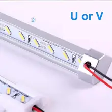 Светодиодные световые полосы для шкафа, алюминий, 50 м, 36 светодиодов/м, 12 В, белый/теплый белый, нет водонепроницаемого U/V, паз, светодиодная лампа 8520