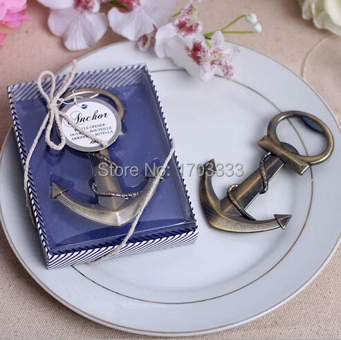 

100pcs Nautical Boat Anchor Bottle Opener Wedding Party Shower Favors Present Gift Free Shipping