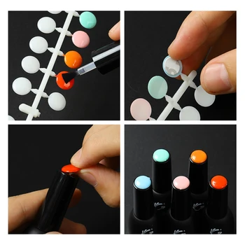 

120PCS/Set Nail Tips Color Card Display Tool Design Board UV Gel Decoration Fake Nails Practice Model Nail Tips Display Polish