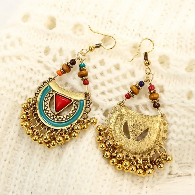 Традиционные Серьги колокольчики chandali Kundan Jhumka Jhumki Украшенные бусинами модные