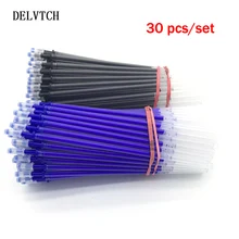 Продажа DELVTCH 30 шт./компл. офис гелевая ручка стираемую пополнения магия стираемую ручка вместимость 0,5 мм синий черные чернила канцелярские пишущих инструментов