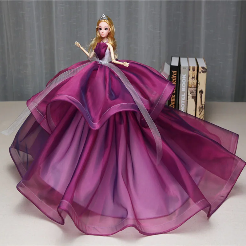 

45cm Novelty Bride Doll Gold Brown Hair Pretty Wedding Dress Romantic Toys For Girls Beautiful Gifts TL0042
