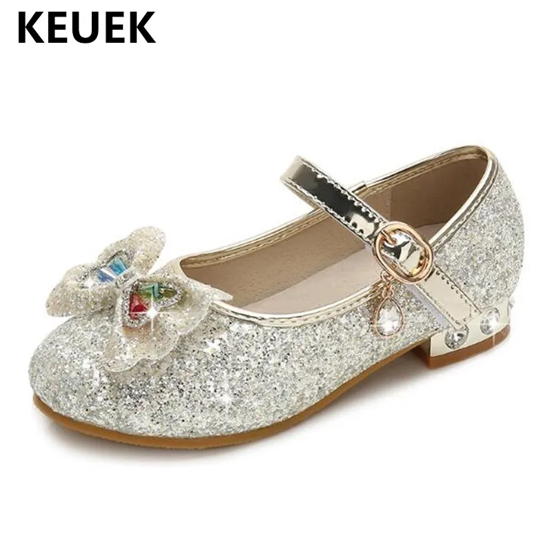

New Spring/Autumn Baby Princess Shoes Children Genuine Leather inside Leather Shoes Girls Kids Student Toddler Rhinestone 03