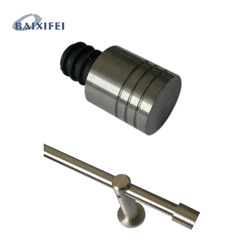 

D12mm Curtain Rod Decorative Head Cylinder , Curtain Accessories Finials for Window Decoration