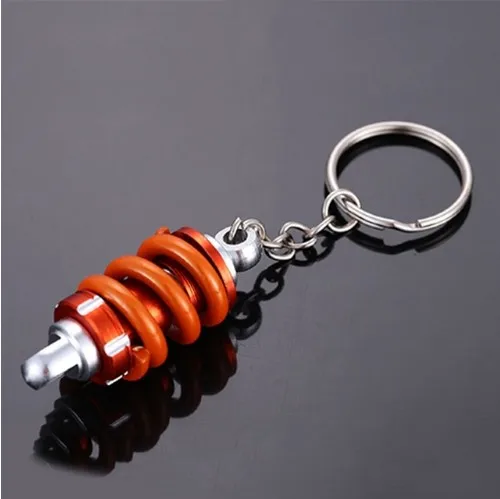 Автомобильный мотоцикл брелок для ключей мотор модифицированный амортизатор брелок украшение автомобиля брелок авто мотоцикл брелок аксессуары - Название цвета: Оранжевый