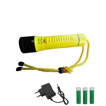 

XML-T6 LED Flashlight Diving light underwater waterproof 100 meters use 18650 battery with charger lamp flashlights