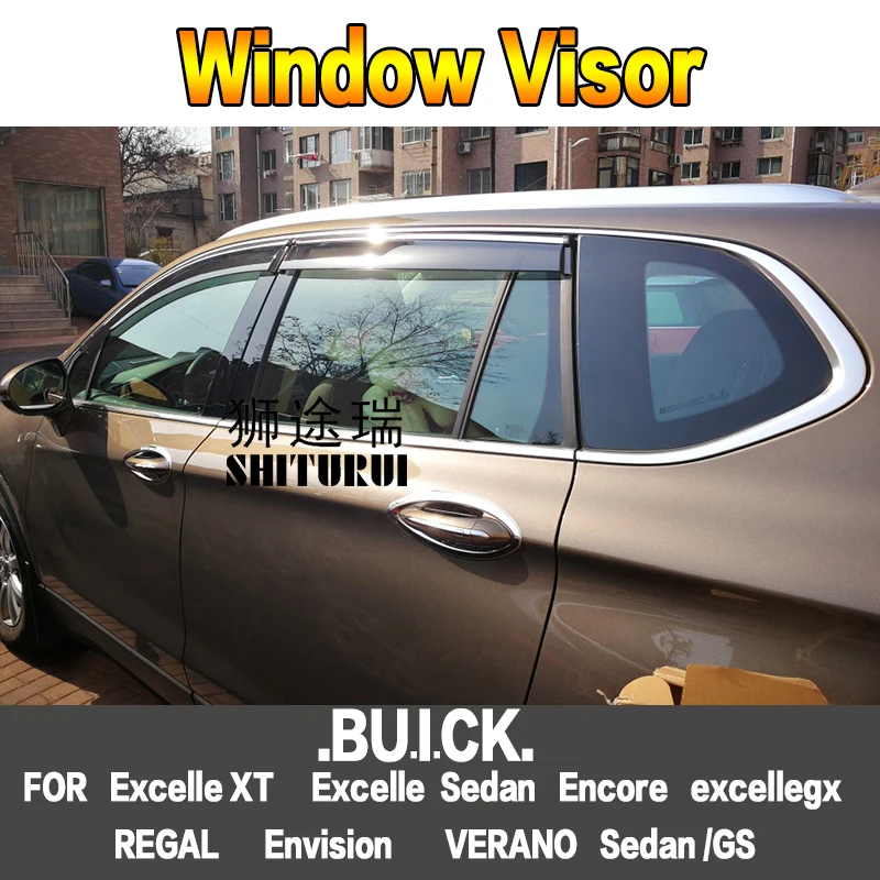 

Window Visor Vent Sun Rain Deflector Guard For BUICK Excelle XT Encore REGAL Envision VERANO GS excellegx LaCrosse Sedan