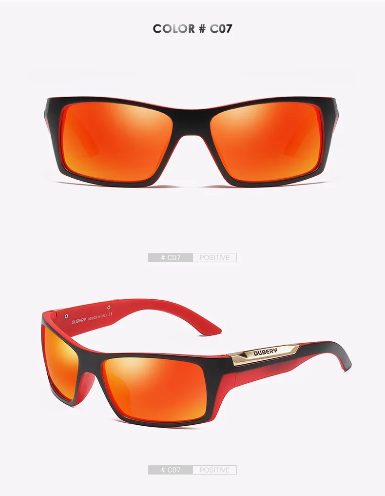 Бренд dubery, дизайнерские поляризационные солнцезащитные очки, мужские очки для вождения, мужские ретро солнцезащитные очки, летние зеркальные модные UV400 Oculos186 - Цвет линз: NO7