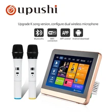 Oupushi A7mHome amplificadores de Áudio visual na parede, Music Player, Bluetooth Wi-fi Karaoke sistema de cinema em conter Microfone sem fio
