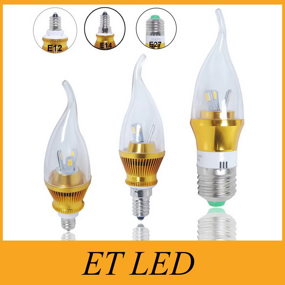 E12 E14 E27 LED Candle Bulb SMD5730 Warm White Cool White Nature White