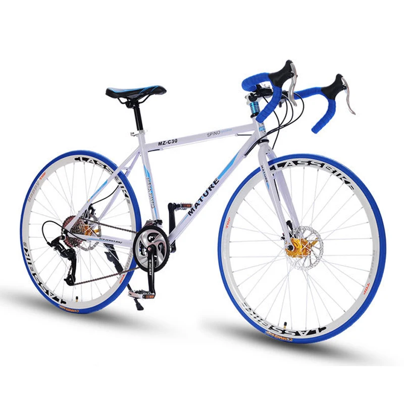 700C road bike 21/27/30 variable speed bicycle bend handle double disc brake aluminum road bicycle Male and female bike