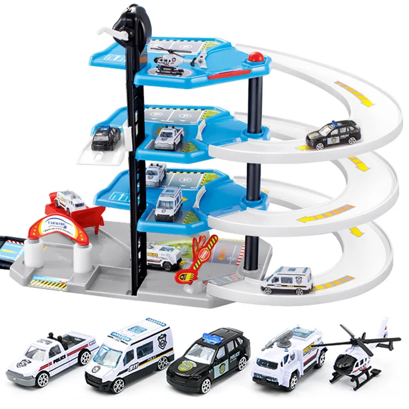DIY трек 3D гоночный автомобиль трек игрушки автомобиль парковка много собрать железная дорога автомобиль игрушка DIY слот модель игрушки для детей день рождения - Цвет: WHITE