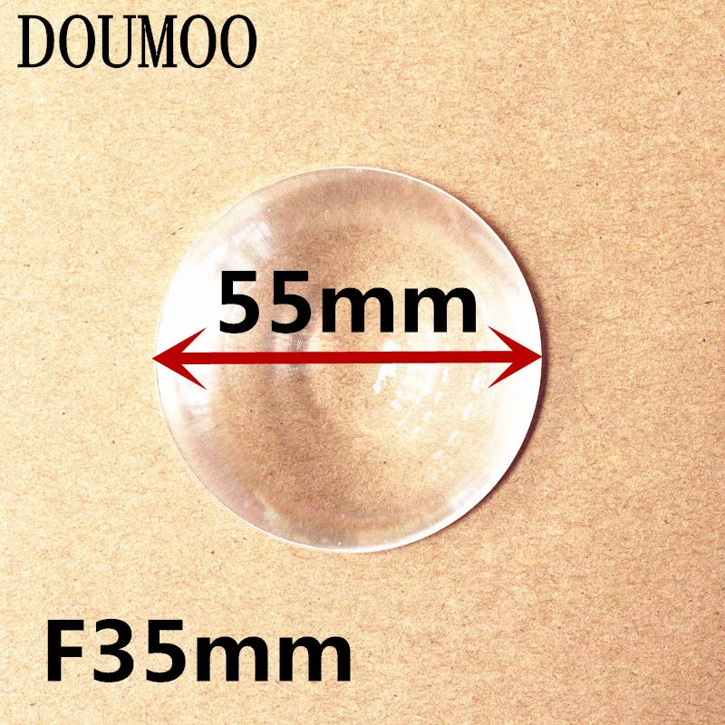 

4 pcs /lot Diameter 55 mm Focal length 35 mm acrylic optical fresnel lens free shipping