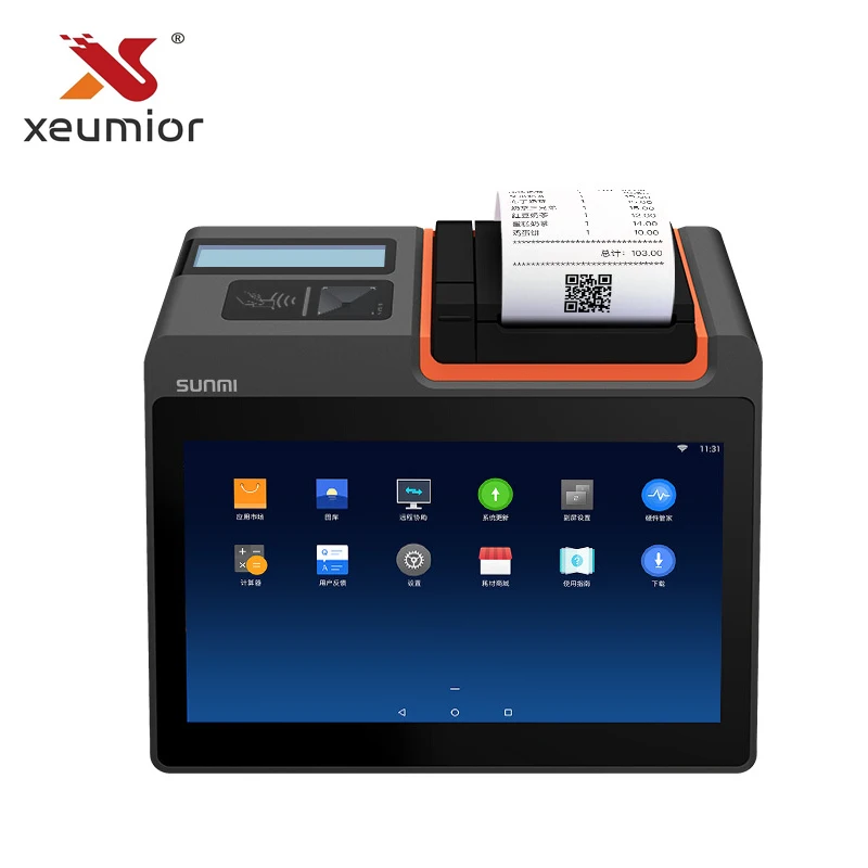 Sunmi T2 mini Smart все в одном Android 7 1 POS система Встроенный 80 мм Принтер Настольный