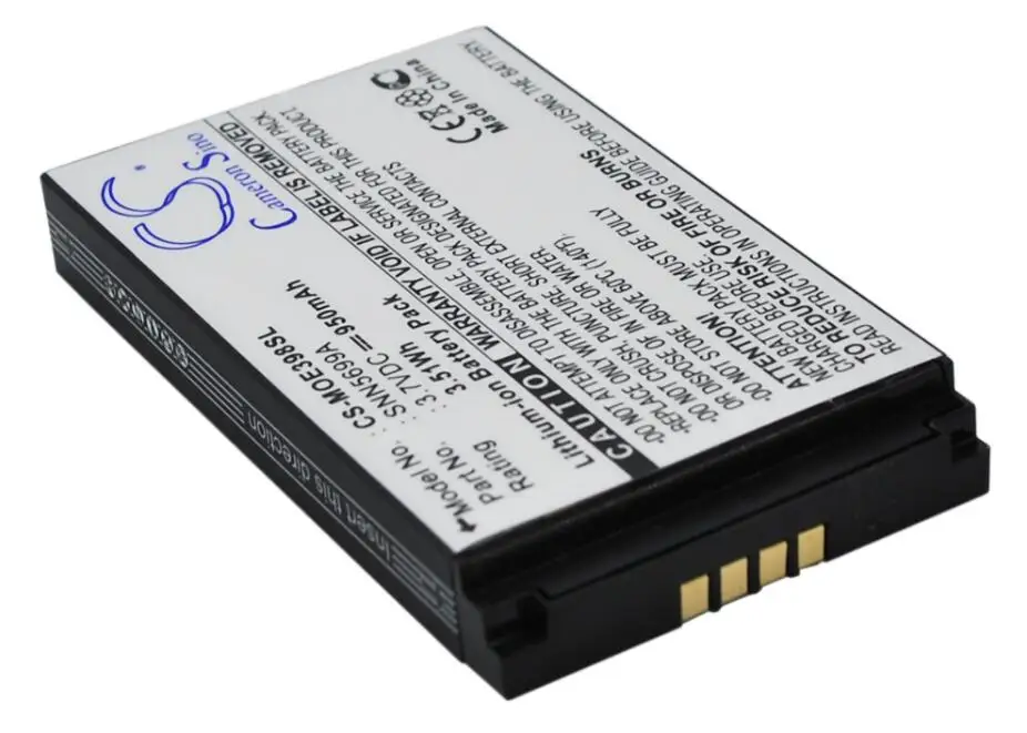 Аккумулятор Cameron Sino 950 мАч для MOTOROLA C150 E398 ROKR E1 E3 V810 SNN5699A|Аккумуляторы мобильных