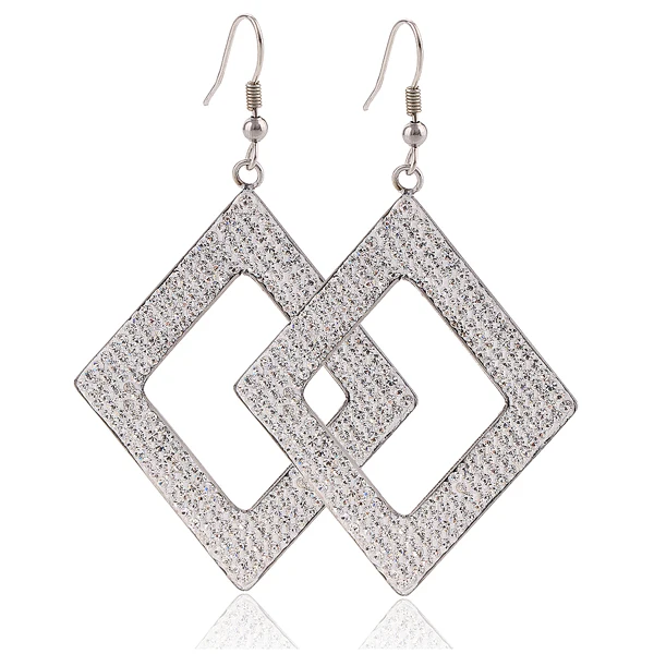 

Fashion Jewelry Earring 316 Stainless Steel Clear Crystal Earrings