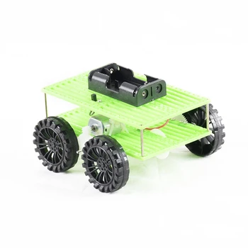 

1Pcs Mini Four Wheel Drive Car Plastic Making Diy Child Kid Toy Vehicle Gift Creative Invention