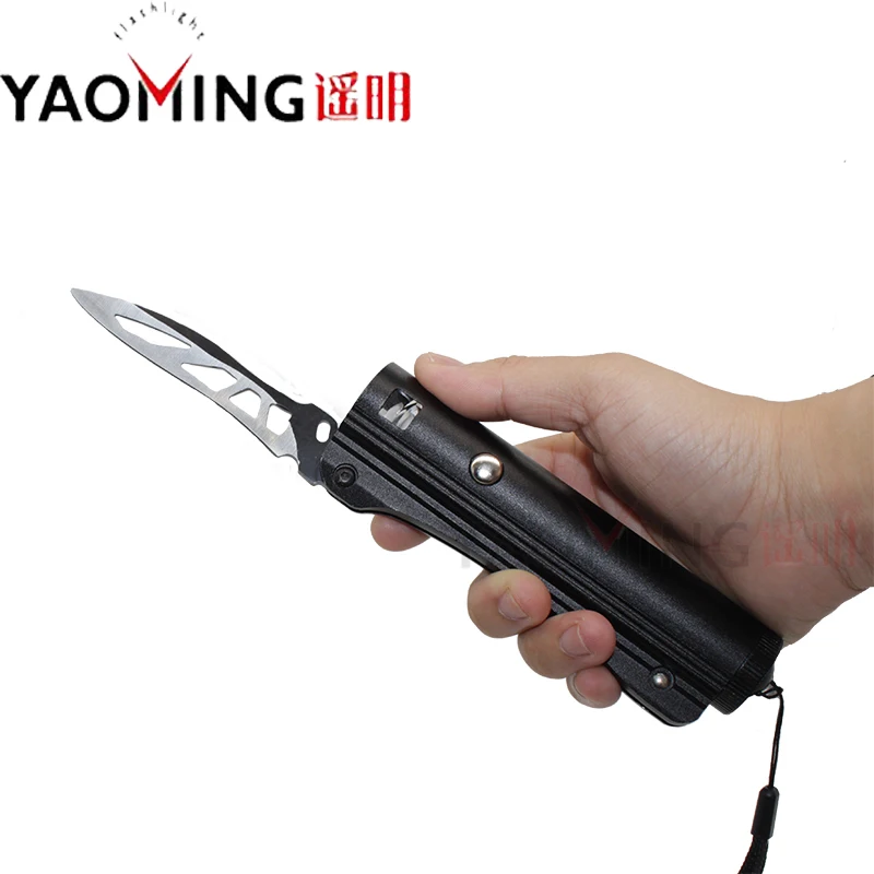 

2000lm CREE Q5 knife flashlight 3 modes outdoor camping torch lamp light waterproof self-defense led flashlight by 18650 or AAA