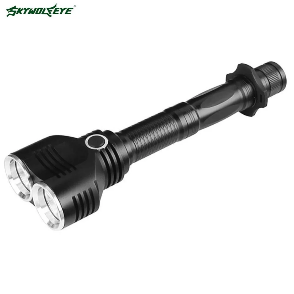 T6 Dual LED Bulbs 1800 Lumens 18650 Flashlight Lamp Tactical Torch
