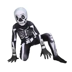 Новый дизайн 2018 Хэллоуин костюм черный череп кавелюры с маской комбинезоны аниме Косплэй для Для мужчин и детей