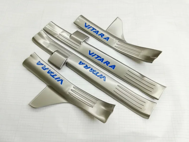 4 шт./компл. порога из нержавеющей стали для Suzuki Vitara накладка слиппера двери автомобильные аксессуары автостайлинг