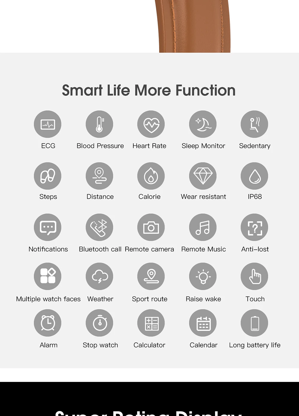 ASKMEER L7 Bluetooth Смарт-часы IP68 Водонепроницаемые спортивные Смарт-часы ECG + PPG монитор кровяного давления для Android IOS