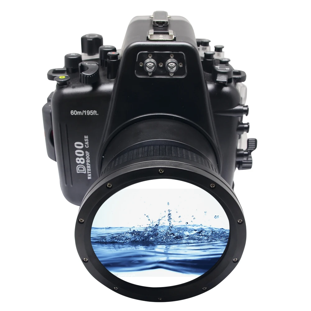 Водонепроницаемый чехол Meikon 60 м/195 футов для камеры Nikon D800 со встроенным датчиком