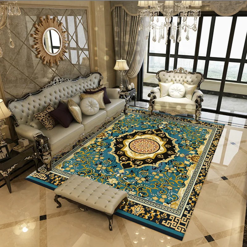 خمر النمط الأمريكي المغربي العرقية البساط غرفة نوم السرير حصيرة السجاد ل غرفة المعيشة الكريستال المخملية تخصيص الطابق مضاد للانزلاق
