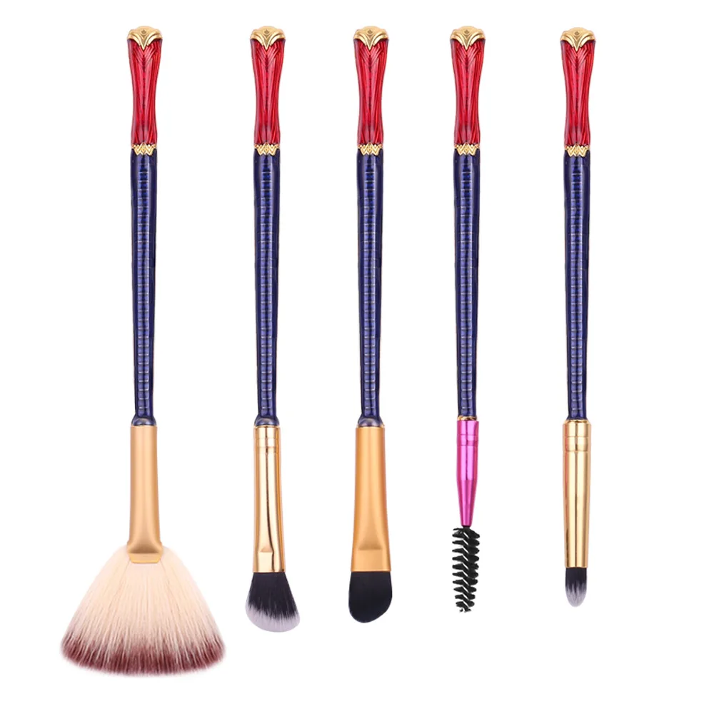 

5 Pieces Makeup Brushes Sailor Moon Makeup Brushes Metal Handles Magical Girl Cute Beauty Tools